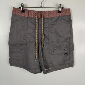 Howler Bros Shorts Mens Size 29 (Tag 32) Gray Board Shorts Cargo Swimtrunks Logo
